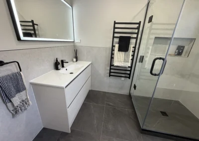 Spode bathroom renovation displaying new fixtures and fittings