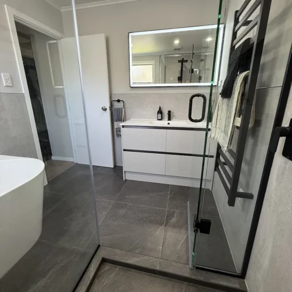 Modern bathroom renovation by X2 Interior Design & Construction in Auckland